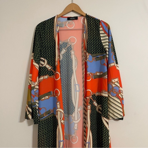 Akira  long pattern boho kimono size small - Picture 6 of 8